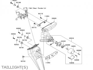 TAILLIGHT(S) - ZX636B1 NINJA ZX6R 2003 USA CALIFORNIA CANADA