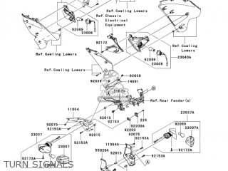 TURN SIGNALS - ZX636B1 NINJA ZX6R 2003 USA CALIFORNIA CANADA