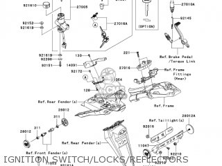 IGNITION SWITCH/LOCKS/REFLECTORS - ZX636B1 NINJA ZX6R 2003 USA CALIFORNIA CANADA