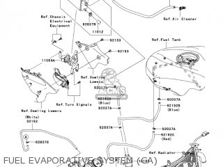 FUEL EVAPORATIVE SYSTEM (CA) - ZX636B1 NINJA ZX6R 2003 USA CALIFORNIA CANADA