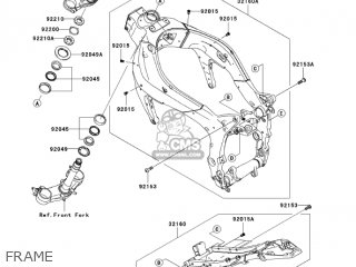 FRAME - ZX636B1 NINJA ZX6R 2003 USA CALIFORNIA CANADA