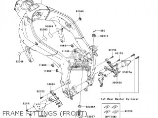 FRAME FITTINGS (FRONT) - ZX636B1 NINJA ZX6R 2003 USA CALIFORNIA CANADA