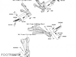 FOOTRESTS - ZX636B1 NINJA ZX6R 2003 USA CALIFORNIA CANADA
