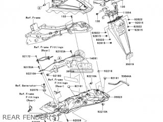 REAR FENDER(S) - ZX636B1 NINJA ZX6R 2003 USA CALIFORNIA CANADA