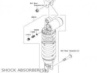 SHOCK ABSORBER(S) - ZX636B1 NINJA ZX6R 2003 USA CALIFORNIA CANADA