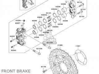 FRONT BRAKE - ZX636B1 NINJA ZX6R 2003 USA CALIFORNIA CANADA