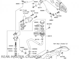 REAR MASTER CYLINDER - ZX636B1 NINJA ZX6R 2003 USA CALIFORNIA CANADA