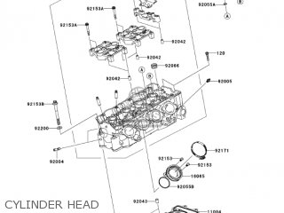 CYLINDER HEAD - ZX636B1 NINJA ZX6R 2003 USA CALIFORNIA CANADA
