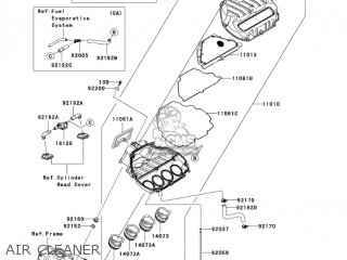 AIR CLEANER - ZX636B1 NINJA ZX6R 2003 USA CALIFORNIA CANADA