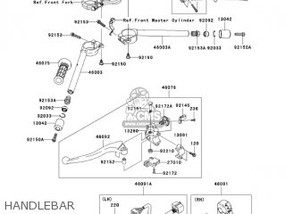 HANDLEBAR - ZX636B1 NINJA ZX6R 2003 USA CALIFORNIA CANADA