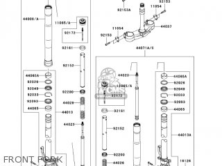 FRONT FORK - ZX636B1 NINJA ZX6R 2003 USA CALIFORNIA CANADA