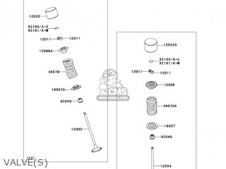VALVE(S) - ZX636B1 NINJA ZX6R 2003 USA CALIFORNIA CANADA