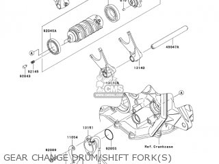 GEAR CHANGE DRUM/SHIFT FORK(S) - ZX636B1 NINJA ZX6R 2003 USA CALIFORNIA CANADA