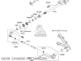 GEAR CHANGE MECHANISM - ZX636B1 NINJA ZX6R 2003 USA CALIFORNIA CANADA