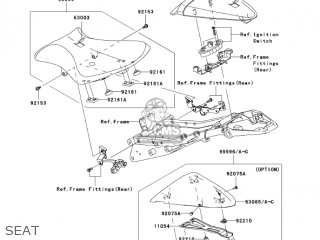SEAT - ZX636B1 NINJA ZX6R 2003 USA CALIFORNIA CANADA