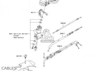 CABLES - ZX636B1 NINJA ZX6R 2003 USA CALIFORNIA CANADA