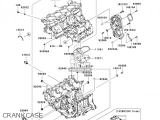 CRANKCASE - ZX636B1 NINJA ZX6R 2003 USA CALIFORNIA CANADA
