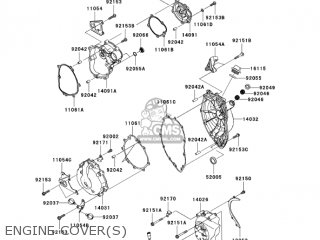 ENGINE COVER(S) - ZX636B1 NINJA ZX6R 2003 USA CALIFORNIA CANADA