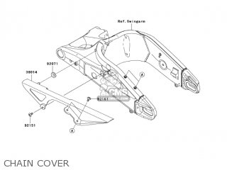 CHAIN COVER - ZX636B1 NINJA ZX6R 2003 USA CALIFORNIA CANADA