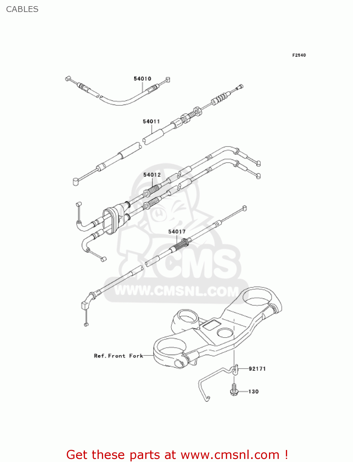 CABLES ZX636B2 NINJA ZX6R 2004 USA CALIFORNIA CANADA