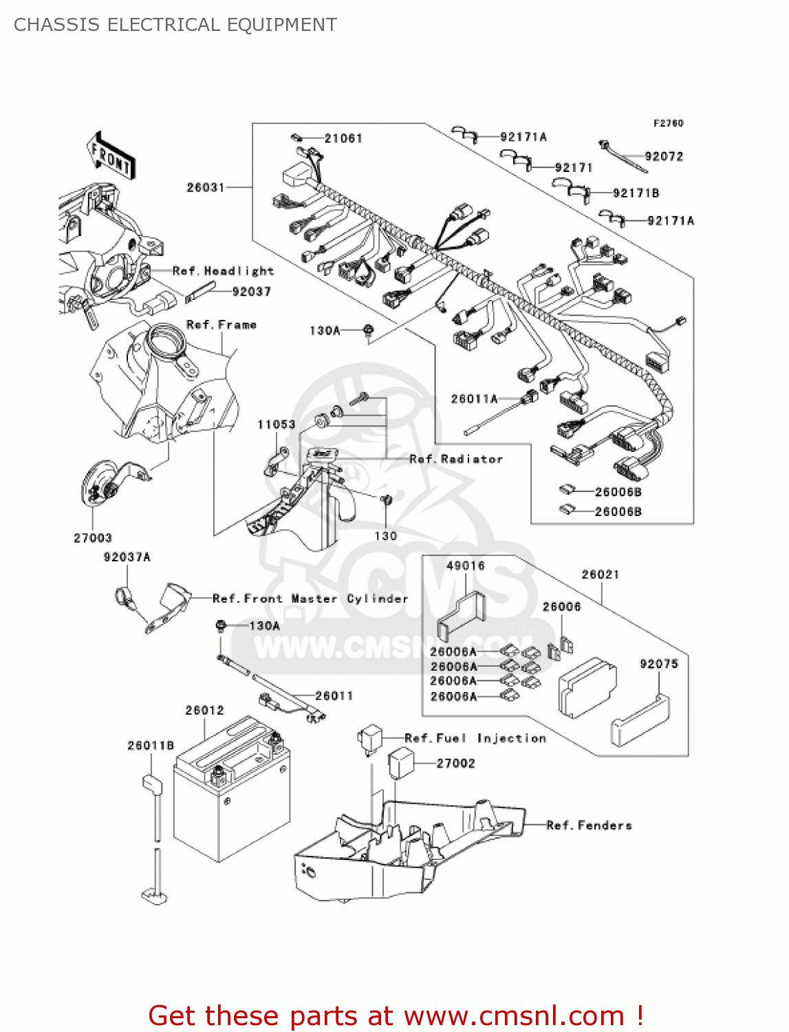 CHASSIS ELECTRICAL EQUIPMENT ZX636B2 NINJA ZX6R 2004 USA CALIFORNIA CANADA
