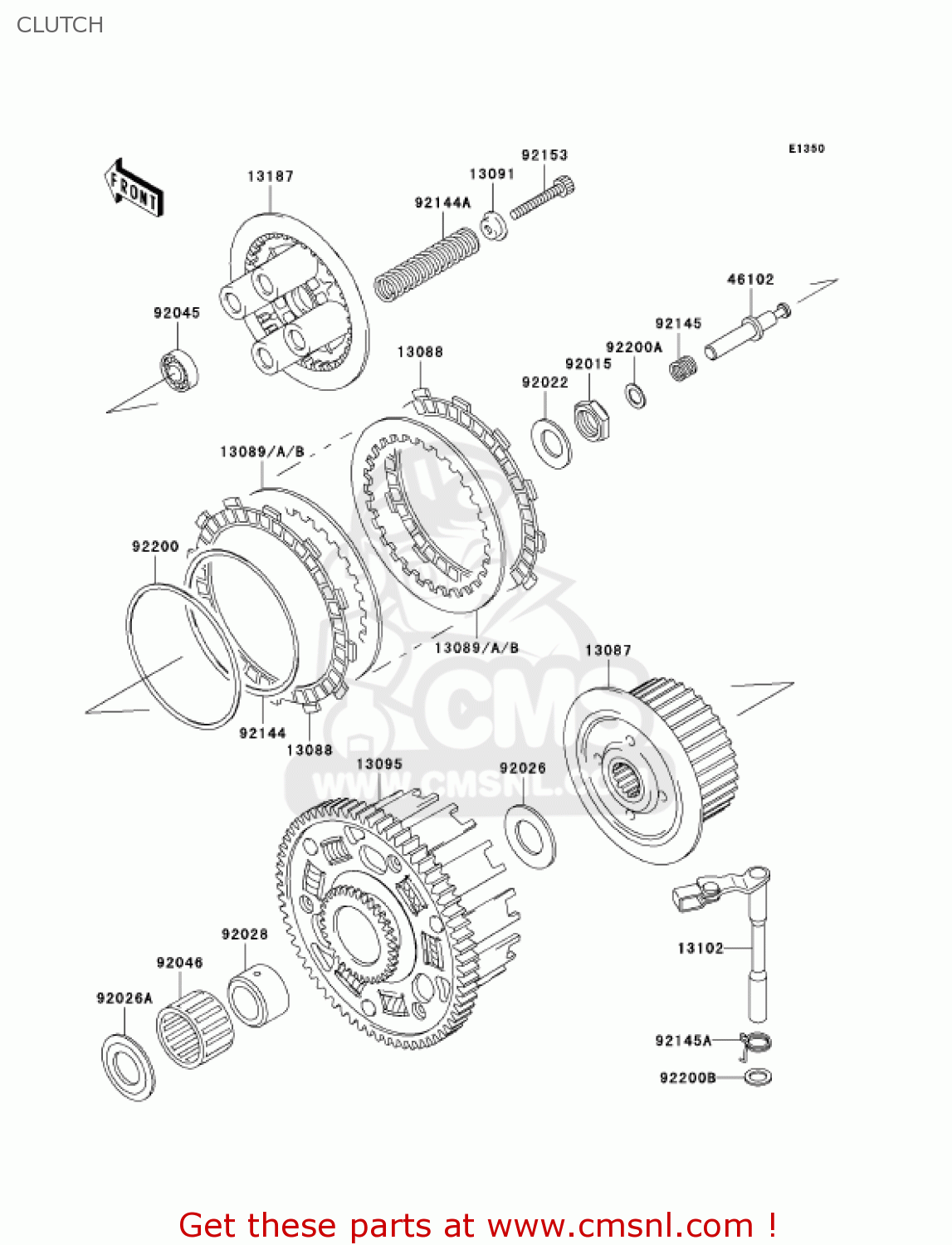 CLUTCH ZX636B2 NINJA ZX6R 2004 USA CALIFORNIA CANADA