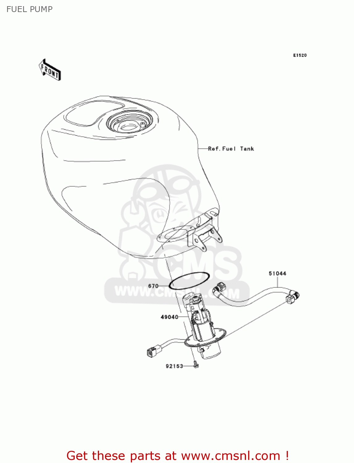 FUEL PUMP ZX636B2 NINJA ZX6R 2004 USA CALIFORNIA CANADA