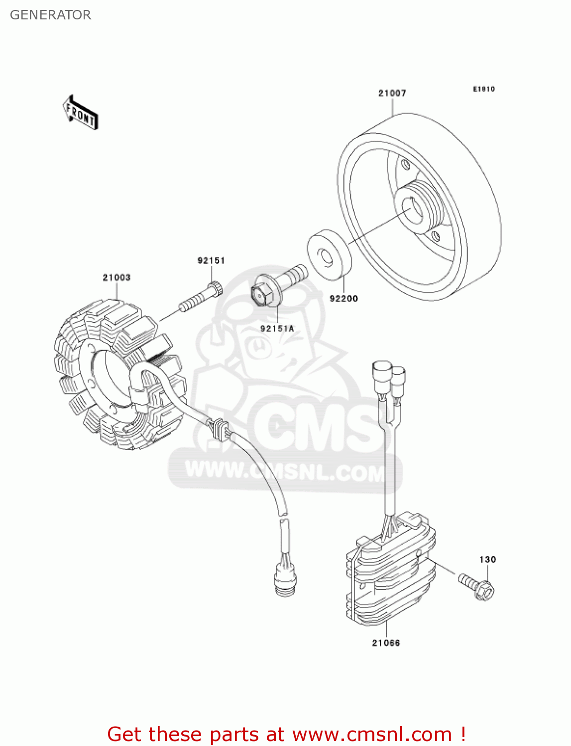 GENERATOR ZX636B2 NINJA ZX6R 2004 USA CALIFORNIA CANADA