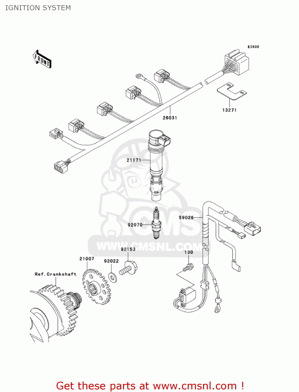 IGNITION SYSTEM ZX636B2 NINJA ZX6R 2004 USA CALIFORNIA CANADA