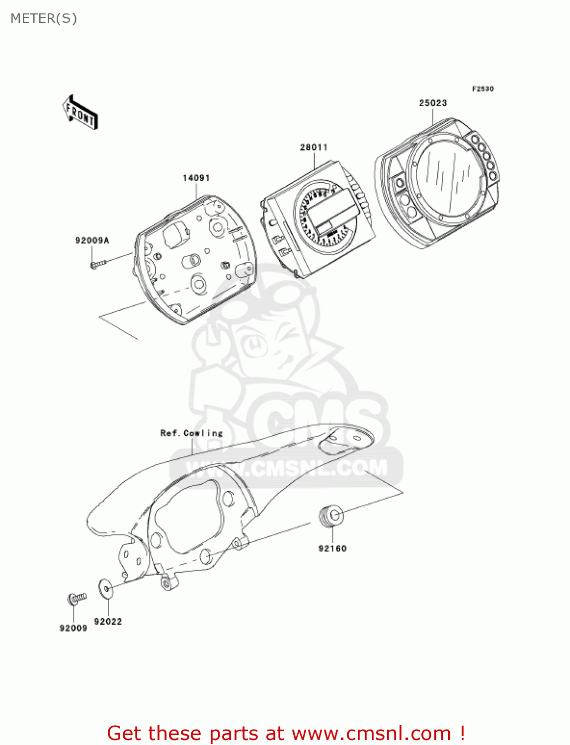 METER(S) ZX636B2 NINJA ZX6R 2004 USA CALIFORNIA CANADA