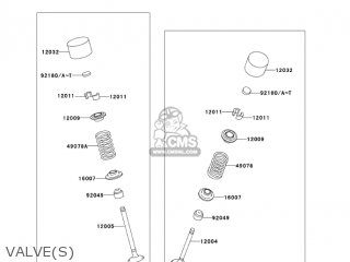 VALVE(S) - ZX636B2 NINJA ZX6R 2004 USA CALIFORNIA CANADA