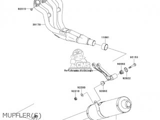MUFFLER(S) - ZX636B2 NINJA ZX6R 2004 USA CALIFORNIA CANADA
