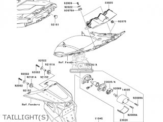 TAILLIGHT(S) - ZX636B2 NINJA ZX6R 2004 USA CALIFORNIA CANADA