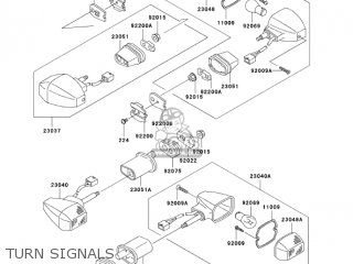 TURN SIGNALS - ZX636B2 NINJA ZX6R 2004 USA CALIFORNIA CANADA