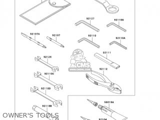 OWNER'S TOOLS - ZX636B2 NINJA ZX6R 2004 USA CALIFORNIA CANADA