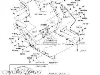 COWLING LOWERS - ZX636B2 NINJA ZX6R 2004 USA CALIFORNIA CANADA