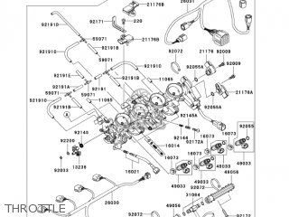 THROTTLE - ZX636B2 NINJA ZX6R 2004 USA CALIFORNIA CANADA