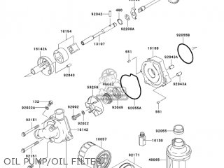 OIL PUMP/OIL FILTER - ZX636B2 NINJA ZX6R 2004 USA CALIFORNIA CANADA