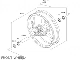 FRONT WHEEL - ZX636B2 NINJA ZX6R 2004 USA CALIFORNIA CANADA