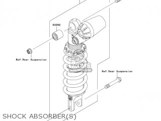 SHOCK ABSORBER(S) - ZX636B2 NINJA ZX6R 2004 USA CALIFORNIA CANADA