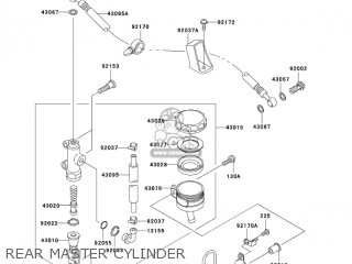 REAR MASTER CYLINDER - ZX636B2 NINJA ZX6R 2004 USA CALIFORNIA CANADA