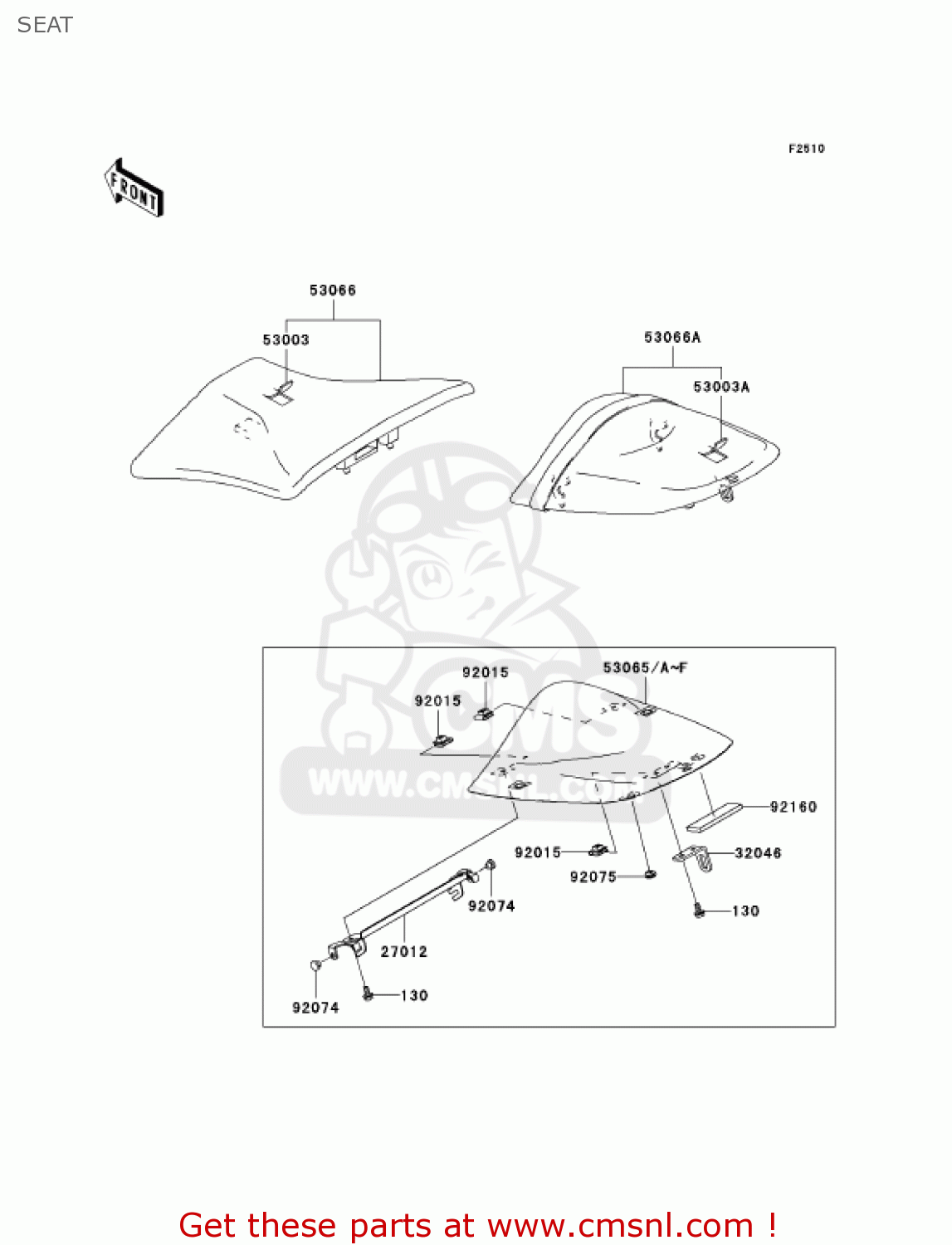 SEAT ZX636C1 NINJA ZX6R 2005 USA CALIFORNIA CANADA