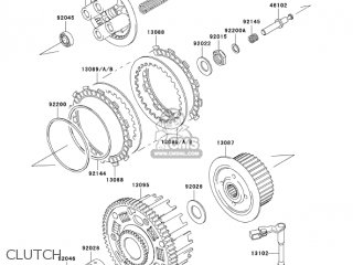 CLUTCH - ZX636C1 NINJA ZX6R 2005 USA CALIFORNIA CANADA