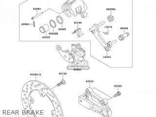 REAR BRAKE - ZX636C1 NINJA ZX6R 2005 USA CALIFORNIA CANADA