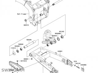 SWINGARM - ZX636C1 NINJA ZX6R 2005 USA CALIFORNIA CANADA