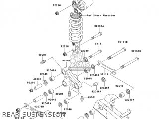 REAR SUSPENSION - ZX636C1 NINJA ZX6R 2005 USA CALIFORNIA CANADA