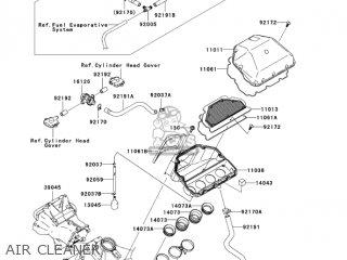 AIR CLEANER - ZX636C1 NINJA ZX6R 2005 USA CALIFORNIA CANADA