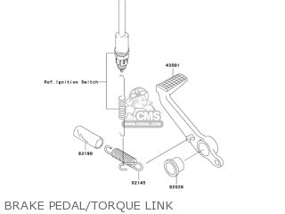 BRAKE PEDAL/TORQUE LINK - ZX636C1 NINJA ZX6R 2005 USA CALIFORNIA CANADA