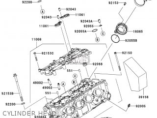 CYLINDER HEAD - ZX636C6F NINJA ZX6R 2006 EUROPE,MIDDLE EAST,AFRICA,UK,FR
