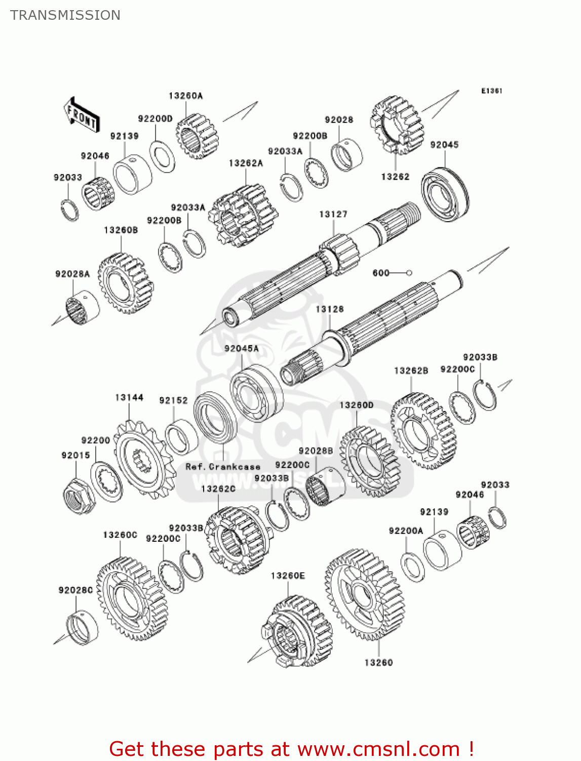 TRANSMISSION ZX636C6F NINJA ZX6R 2006 USA CALIFORNIA CANADA
